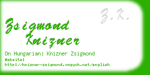 zsigmond knizner business card